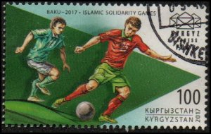 Kyrgyzstan 54 - Used - 100s Soccer (2017) (cv $5.35)