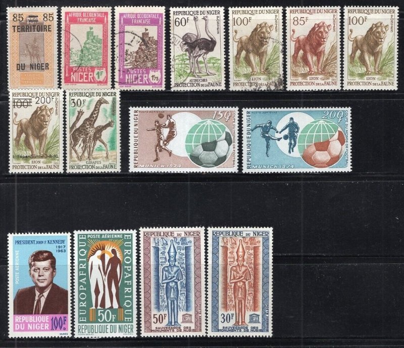 Senegal + Niger older to 1960's Selection Mint Used 44 Stamps With Better CV$115