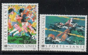 UN Geneva Sc 169-170 1988  Health in Sports stamp set mint NH