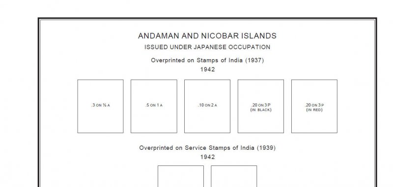 PRINTED JAPAN WW2 [S.E. ASIA OCCUPATIONS] 1942-1945 STAMP ALBUM PAGES (43 pages)