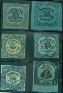 BEER STAMPS Lot of 10 diff (REA#'s), small faults as normal per Scott, h...