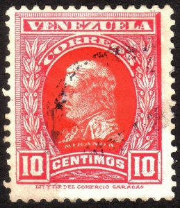 1911, Venezuela 10c, Used, Sc 251