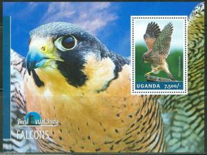 UGANDA 2014  FALCONS  SOUVENIR SHEET MINT NEVER HINGED