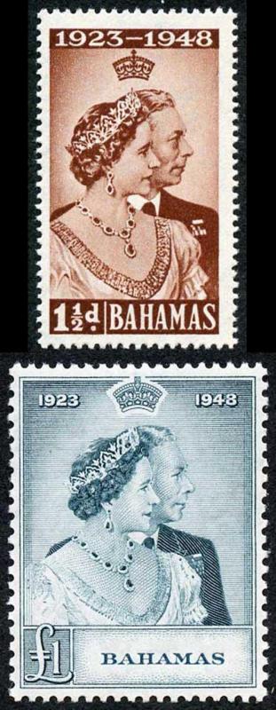 Bahamas SG194/95 1948 Royal Silver Wedding Set M/M