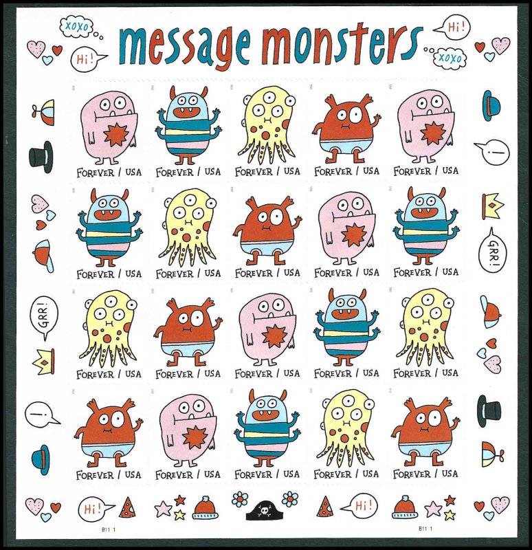 PCBstamps     US #5636/5636 Sheet $11.60(20x{58c})Monsters, MNH, (4)