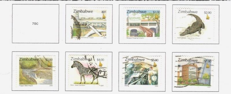 2000 Zimbabwe SC #836-53 PICTORIAL DEFINITIVES used stamps