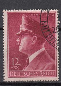 Germany - 1942 Hitler's 53rd Birthday  Sc# B203  (9737)