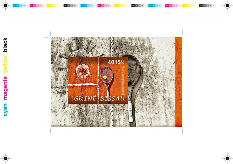2020 GUINEA GUINE BISSAU GLOBAL DELUXE PROOF S/S TENNIS PANDEMIC JOINT ISSUE MNH-