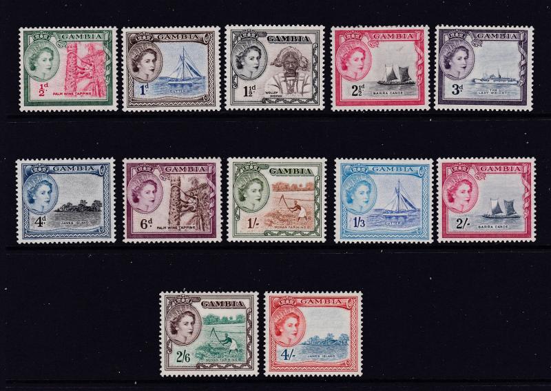 Gambia the early QE2 set to 4/-  MH