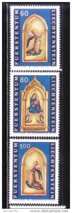 Liechtenstein 1995 Christmas paintings by Lorenzo Monaco Sc 1060-1062 MNH A3284