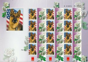 ISRAEL 2015 DOGS GERMAN SHEPHERD SERVICE DOG SHEET MNH  