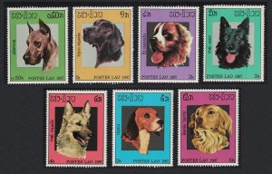 Laos Dogs 7v 1987 MNH SC#774-780 SG#967-973