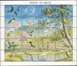 Nevis #664-665, Complete Set(2), 1991, Birds, Never Hinged