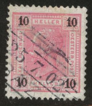 Austria Osterreich Scott 75a used 1901 10kr 