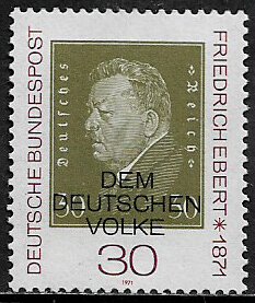 Germany #1053 MNH Stamp - Friedrich Ebert