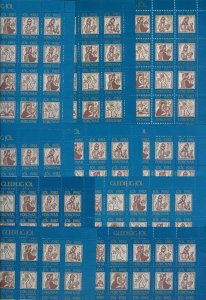 Faroe Islands. 1982. 10 Sheet, Christmas Seal. Mnh, Unfolded. Wood Carving.