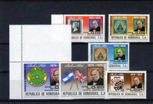 Honduras 1980 Sc#C688/693 Stamp on Stamp/Sir Rowland Hill/Flags  Set (6) MNH