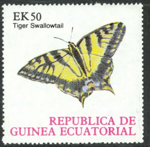 EQUATORIAL GUINEA 1977 50EK Tiger Swallowtail Butterfly Pictorial Sc 7706 MNH