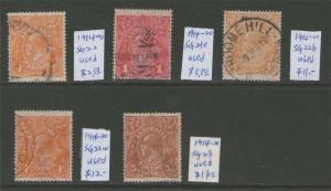 Australia KGV mix lot FU