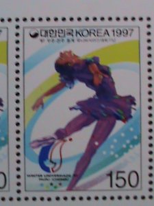 ​KOREA STAMP-1997-SC#1896-WINTER UNIVERSIADE'97 ICE SKATER- MNH S/S  VERY FINE