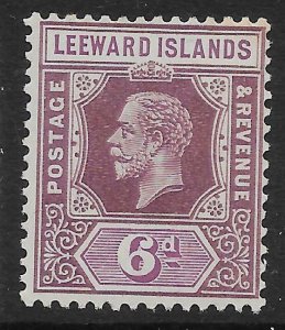 LEEWARD ISLANDS SG86 1931 6d DULL & BRIGHT PURPLE DIE I MTD MINT (r)