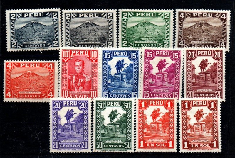 Peru 305-317 Set Mint hinged