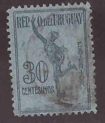 Uruguay Scott Q4 Used parcel post stamp