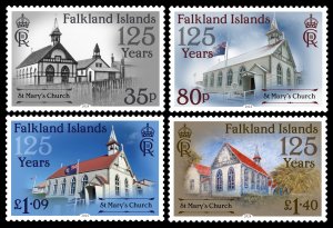 FALKLAND ISLANDS 2024 ARCHITECTURE ST MARY'S CHURCH 125th ANNIVERSARY