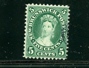 New Brunswick #8 Queen Victoria, Used, light cancel, VF