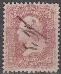 US #64B  F-VF  Used  CV $150.00  (A375)