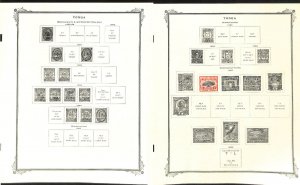 Tonga Stamp Collection on 44 Scott Specialty Pages, 1886-1973