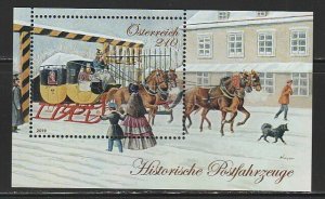 2019 Austria - Sc 2812 - MNH VF - 1 MS - Royal & Imperial Express Mail Coach