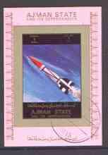 Ajman 1972 History of Space individual imperf sheetlet #0...