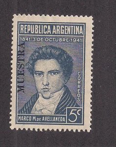 ARGENTINA SC# 476  MUESTRA PROOF   FVF/MOG  1941