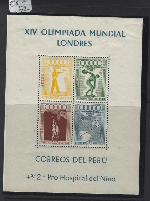 PERU (P1904B) OLYMPIC  S/S  SC C81A   MNH