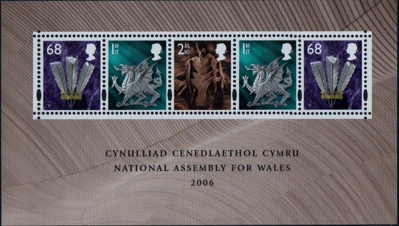 GB, (MS37) 2006 SGMSW143 Mini Sheet, WELSH ASSEMBLY, Mint (NH)