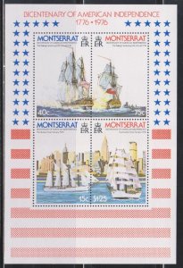 Montserrat,  $1.25 Hudson River Review (SC# 362a) MNH SS