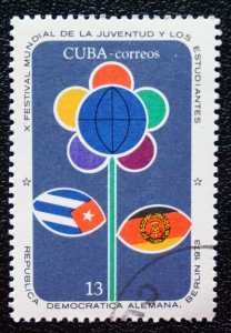 CUBA Sc# 1811  FESTIVAL OF YOUTH & STUDENTS celebration 1973  used / cancelled