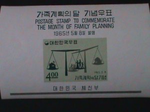 ​KOREA-1965-SC#471a-FAMILY PLANNING MONTH- IMPERF:MNH S/S- VERY FINE LAST ONE