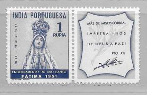 Portuguese India 506 Holy Year single with label MLH