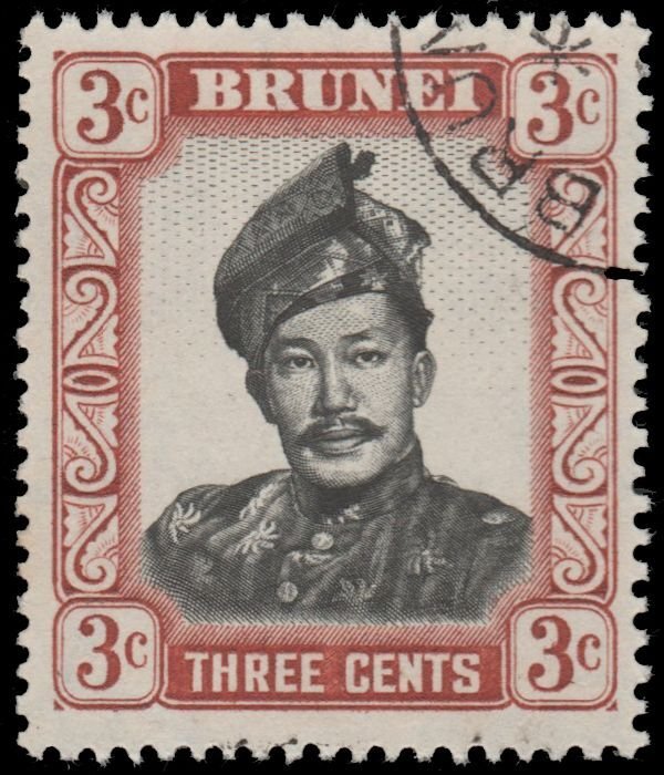 BRUNEI 1952 SCOTT # 85. USED.