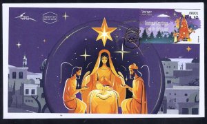 ISRAEL STAMPS 2023 2024 CHRISTMAS NOEL  ATM MACHINE LABEL  FDC