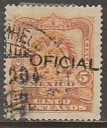 MEXICO O68, 5¢, OFFICIAL, USED. F. (1760)