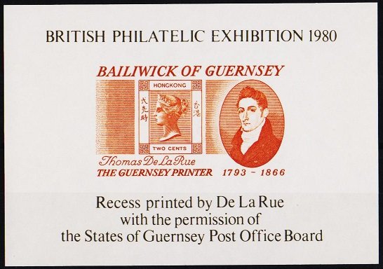 Guernsey. 1980 Exhibition Label.