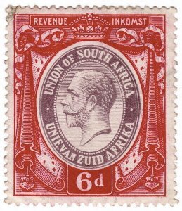 (I.B) South Africa Revenue : Duty Stamp 6d (1913)