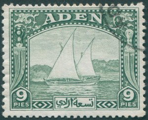 Aden 1937 9p deep green SG2 used