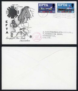 SG715p-6p 1967 EFTA phos Set on illustrated First Day Cover