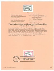 US SP1268/3209h 1998 $1 Trans-Mississippi & International Exposition on Official USPS Souv. Page FDC with #3209h with First Day