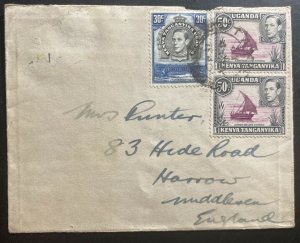 1940 Tanga Tanganyika British KUT Cover To Harrow England 