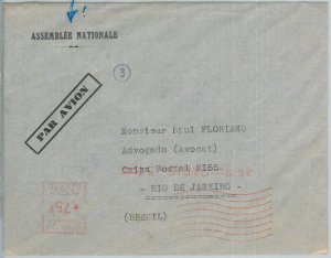 75209 - FRANCE  Postal History - COVER from the ASSEBLEE NATIONAL to BRAZIL 1955